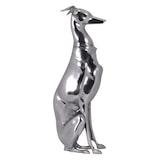 thumbnail of FineBuy Deko Design Dog aus Aluminium silbern Windhund Skulptur Hundestatue