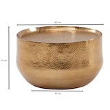 thumbnail of Orientalischer Couchtisch `Aniene`: Hammerschlag-Struktur, Aluminium, hohl, 40 kg Belastung, goldfarben lackiert. Gold, 60x60x35 cm | Kadima Design