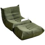 thumbnail of Chaise Lounge Sofa Teddyfleece Grün 189x112x82 cm ergonomisches Design