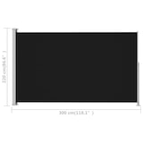 thumbnail of vidaXL Ausziehbare Seitenmarkise 220x300 cm Schwarz