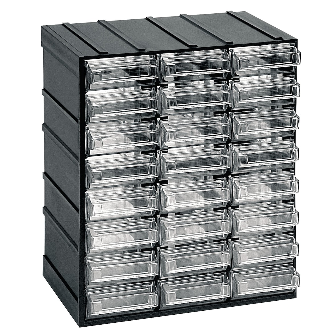 Unidad de almacenamiento modular en plástico L 192 x P 148 x H 230 mm con 24 cajones transparentes