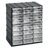 thumbnail of Unidad de almacenamiento modular en plástico L 192 x P 148 x H 230 mm con 24 cajones transparentes