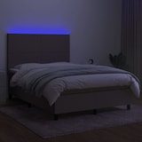 thumbnail of vidaXL Boxspringbett mit Matratze & LED Taupe 140x190 cm Stoff