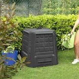 thumbnail of Gartenkomposter 380L Anthrazit Abfall Deckel und Entnahmeklappe INTEC