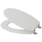 thumbnail of MSV WC Sitz Toilettendeckel MDF Holzkern "Uni weiß" Scharniere aus Edelstahl - hochwertige und stabile Qualität