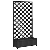 thumbnail of vidaXL Pflanzkübel mit Spalier Schwarz Massivholz Tanne