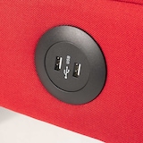 thumbnail of Divano letto in tessuto con porta USB e gambe in metallo design Astralis - Rosso-DI319USBMIR
