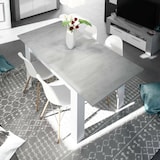 thumbnail of Dmora Ausziehbarer Tisch Midland, Ausziehbare Konsole für Esszimmer, Ausziehbarer Küchentisch mit Verlängerung, 140/190x90h78 cm, Zement und Weiß