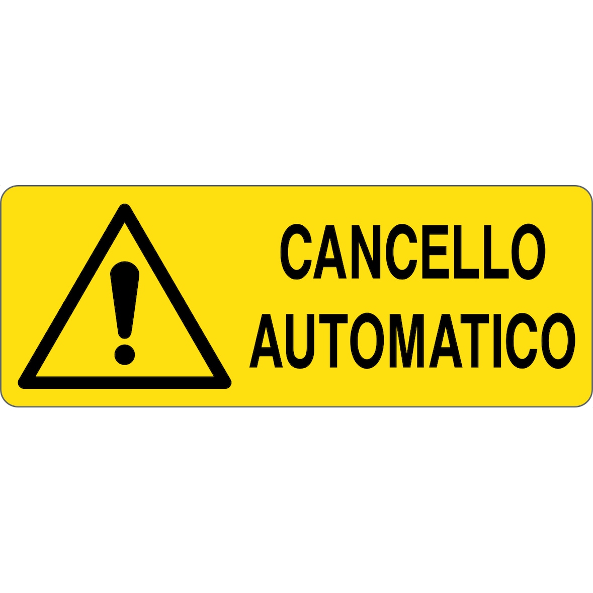 cartello alluminio 333x125 mm cancello automatico