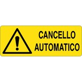 thumbnail of cartello alluminio 333x125 mm cancello automatico