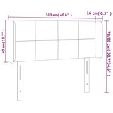 thumbnail of vidaXL Kopfteil mit Ohren Dunkelbraun 103x16x78/88 cm Stoff