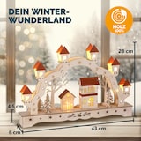 thumbnail of Monzana Schwibbogen Landschaft Holz Hellbraun LED Beleuchtet Weihnachten Deko Weihnachtsbogen Lichterbogen