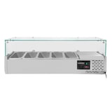 thumbnail of vaiotec gekoelde opzetvitrine met glasafdekking 5xGN1/4, 1200 x 335 mm