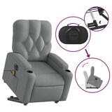 thumbnail of vidaXL Elektrischer Massagesessel mit Aufstehhilfe Hellgrau Stoff