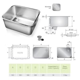 thumbnail of Tanque INOX para lavatório de hotelaria para soldar - VD