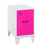 thumbnail of Metallschrank mini zerlegt WEISS/ROSE 575x400x500 mm (Höhe x Länge x Breite)