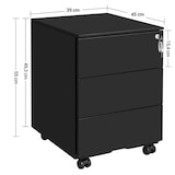 thumbnail of Helloshop26 - Caisson armoire de bureau mobile verrouillable avec 3 tiroirs rangement de documents papeterie préassemblé pour bureau 12_0004819