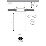 thumbnail of Paulmann LED Einbauleuchte 3-Step-Dim Turnal  rund 60mm 90° Coin 6W 470lm 230V dimmbar 2700K Schwarz matt 93088