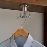 thumbnail of Deckenhaken für Garderobe – Edelstahl 3-fach Kleiderhaken drehbar matt gebürstet