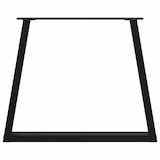 thumbnail of vidaXL Esstisch Beine V-Form 3 Stück Schwarz 70x(72-73,3) cm Stahl