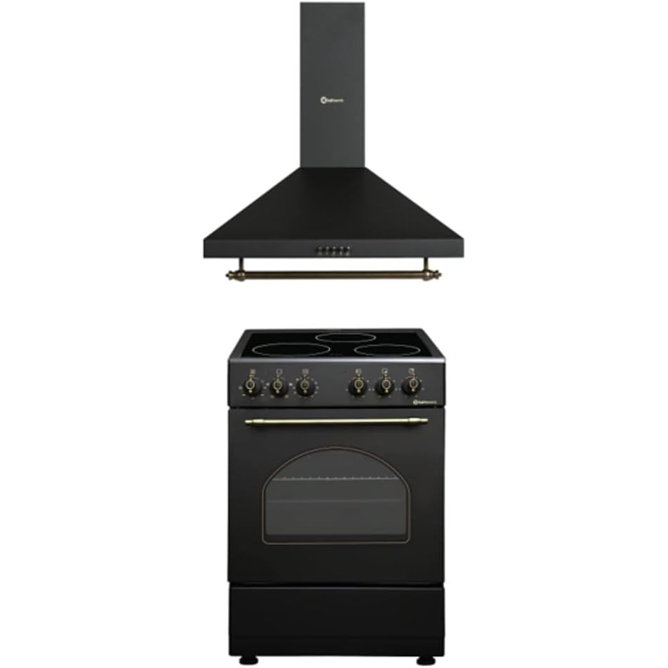 Solthermic Combo Pack Negro Rústico Cocina Vtc 50x50 + Campana De 60