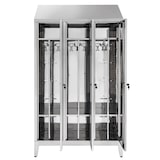 thumbnail of Armadio spogliatoio in acciaio inox AISI 430 a 3 posti con tramezza interna sporco/pulito cm. 120x40x215h