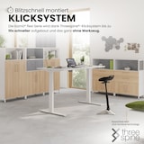 thumbnail of bümö flexi Regal mit werkzeuglosem Schnellaufbausystem, Dekor: graphit - Modulares Aktenregal 80 cm breit aus Holz für 3 Ordnerhöhen mit