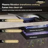 thumbnail of CIARRA Placa de cocción con extractor ONE 59 cm Boost Touch Control con 4 placas Flex Zone Función Stop & Go CBBEH594BBF