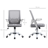 thumbnail of Vinsetto Sedia da Ufficio Ergonomica con Supporto in Tessuto Grigio