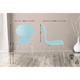 thumbnail of Lot de 4 chaises empilables en bois Diego Bleu clair