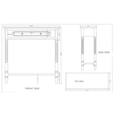 thumbnail of Console Edouard -  Gris Rectangulaire Bois Amadeus 30.00x80.00 cm