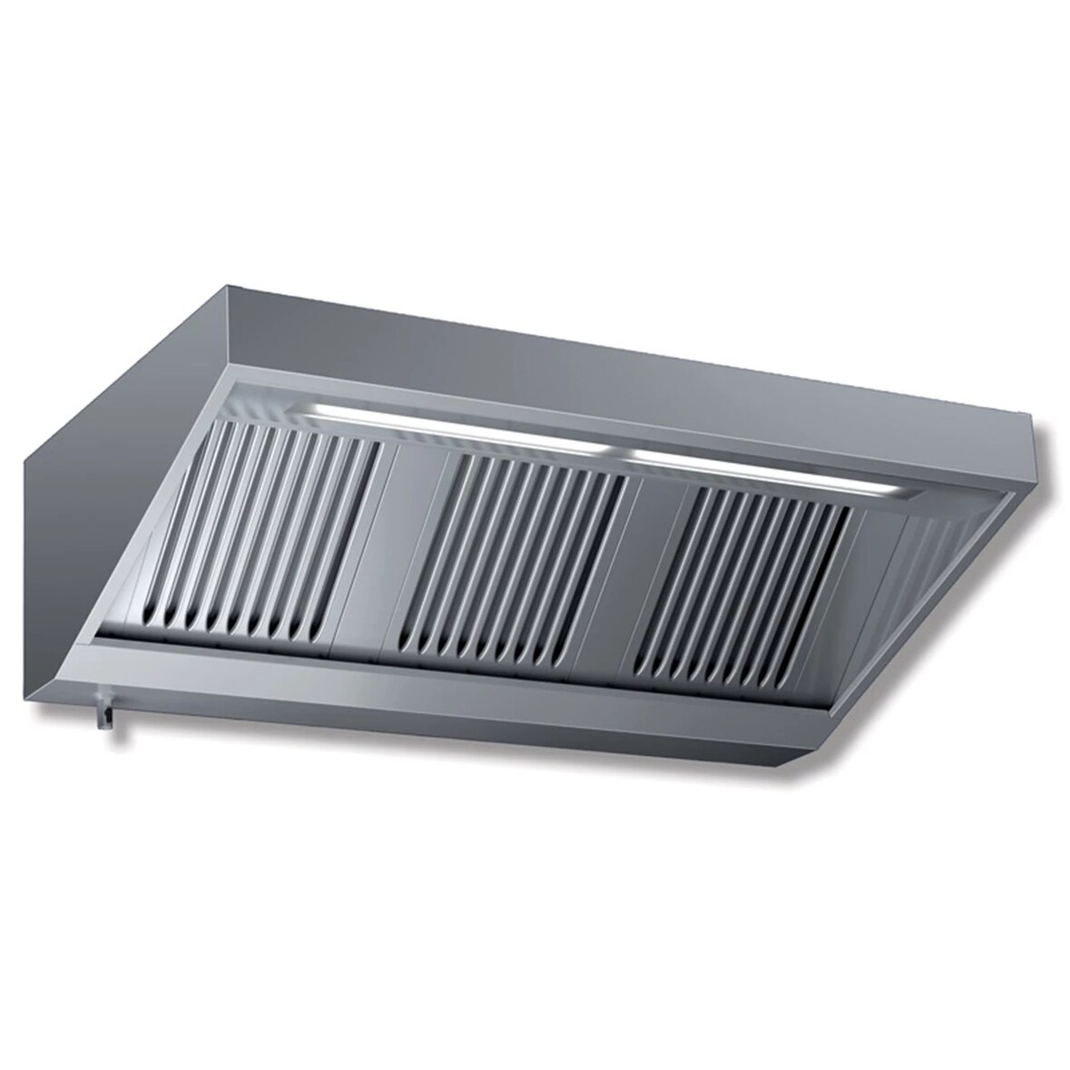 Wandhaube ohne Motor Edelstahl Beleuchtung 2200x900x450mm Filtertyp B