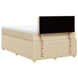 thumbnail of vidaXL Boxspringbett mit Matratze Creme 120x190 cm Stoff