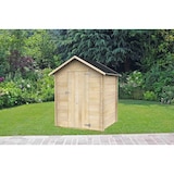 thumbnail of Gartenhaus Bh16 Marcella 146x130 aus naturbelassenem Fichtenholz 16 mm mit Einzeltür, OSB3-Dach und Boden, einfacher Aufbau