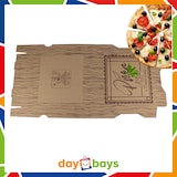 thumbnail of DayBays 200 Stk. Pizza-Karton 32x32x4 cm  Braun Kraftpapier bedruckt mit Pizza-Motiv