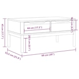 thumbnail of vidaXL Couchtisch FLORO Wachsbraun 99x55,5x45 cm Massivholz Kiefer