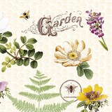 thumbnail of Mank Serviette Softpoint Bee-Keeping, 40 x 40 cm, 50 Stück - Bienen Natur Blumen Blüten Gräser
