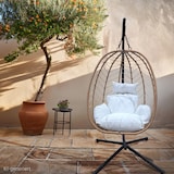 thumbnail of SVITA SHELLY hangstoel met frame loungestoel hangzit hangstoel opklapbare hangmand hangende schommel buitenstoel naturel