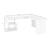 thumbnail of Web Furniture ESSE Scrivania Angolare Melaminico 180/160cm   Bianco Lucido