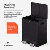 thumbnail of EcoVista Mülleimer mit Kompostbehälter Abfalleimer 40 Liter + 3L Kompostbehälter Soft-Close Schwarz