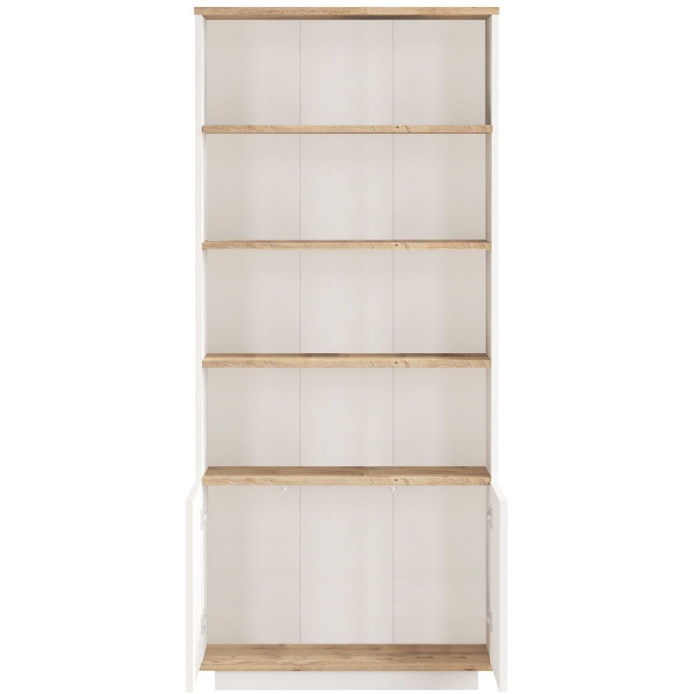 Bibliothèque FR16 FR16 aggloméré revêtu de mélamine Pin Atlantique et Blanc 75 x 168,3 x 26,8 cm VENTE-UNIQUE