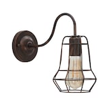 thumbnail of Applique in metallo marrone in stile industriale cm 33x15x27,5