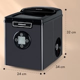 thumbnail of Icemeister 2G Eiswürfelmaschine 12kg/24h LC-Display Edelstahl Schwarz-Metallic