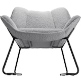 thumbnail of tectake Sillón de bouclé KJELD, acolchado, soporta hasta 120 kg  Gris Claro