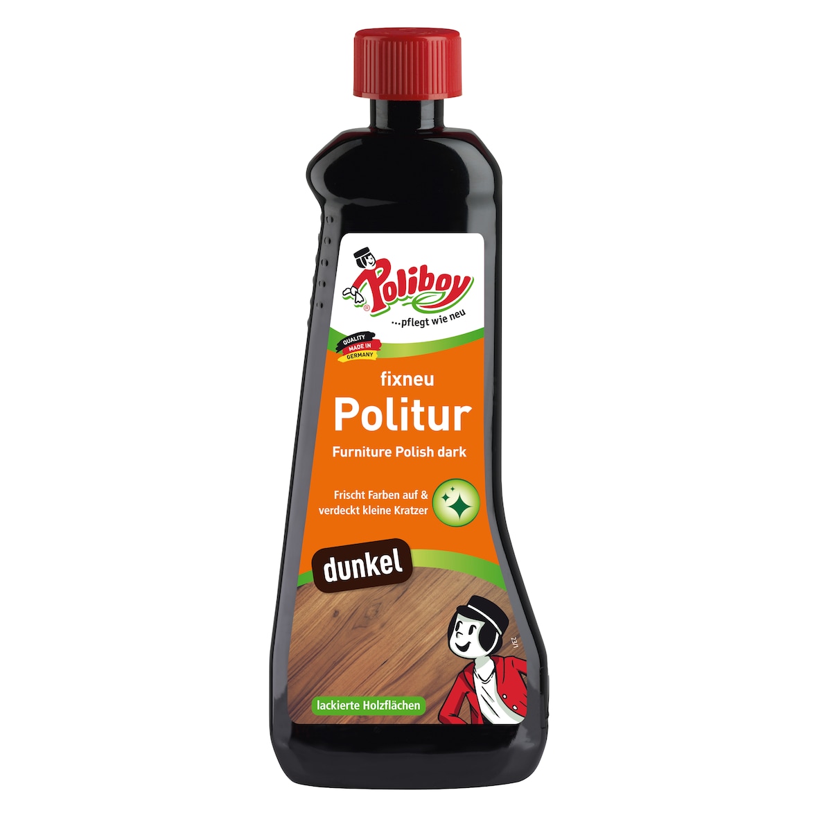 Poliboy Fixneu Möbelpolitur - für dunkle Oberflächen, 500ml - Made in Germany