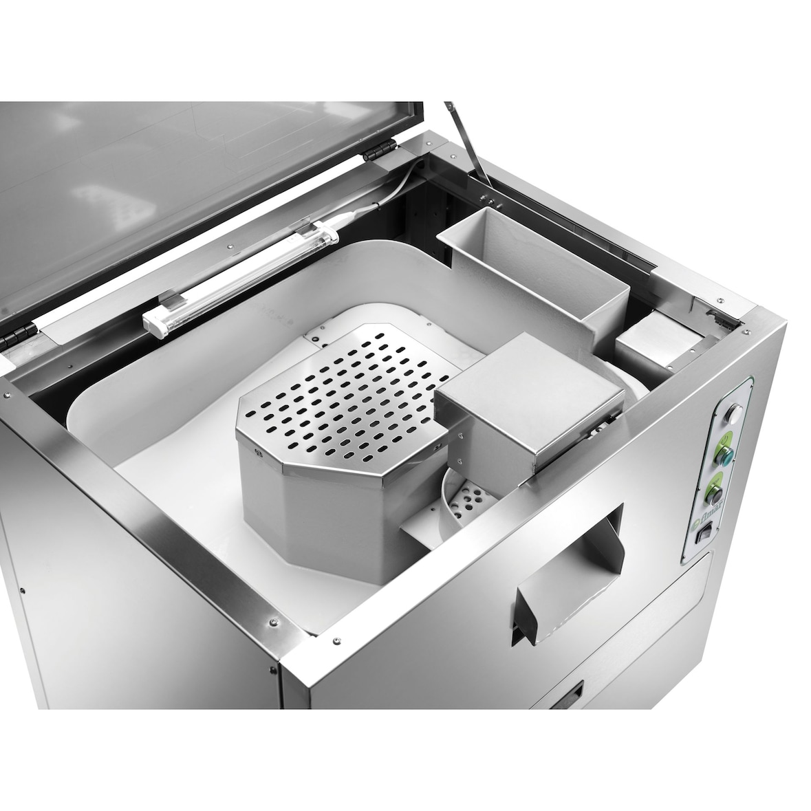 Asciuga lucida posate 50 pz/minuto con lampada UV antibatterica FIMAR. Modello ALP3000. Misure (l x p x h) 620x550x520 mm