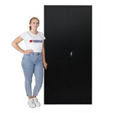 thumbnail of PROREGAL Mega Deal 3x Flügeltürenschrank ELEPHANT Metall Aktenschrank abschließbar 180x80x40cm Stahl 4 Ebenen Stahlschrank Schwarz