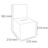 thumbnail of EXACOMPTA Urna trasparente con lucchetto e panello A5, cod. 89258D in PMMA (acrilico) trasparente, resistente ai raggi UV. Dimensioni 21x21x36,5 cm