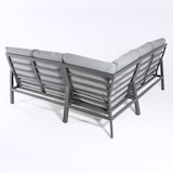 thumbnail of Sofá de jardin esquinero, Aluminio reforzado color antracita, 4 plazas, Cojines color gris