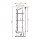 thumbnail of 2-deurs vriezer, zwart glas, 1000 liter